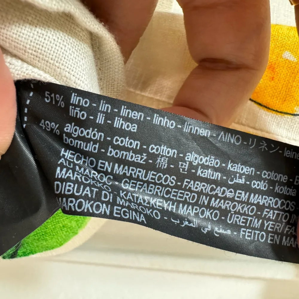 Zara Linen Lemons and Oranges Oversized Shirt XS but fits like Medium - Image 10