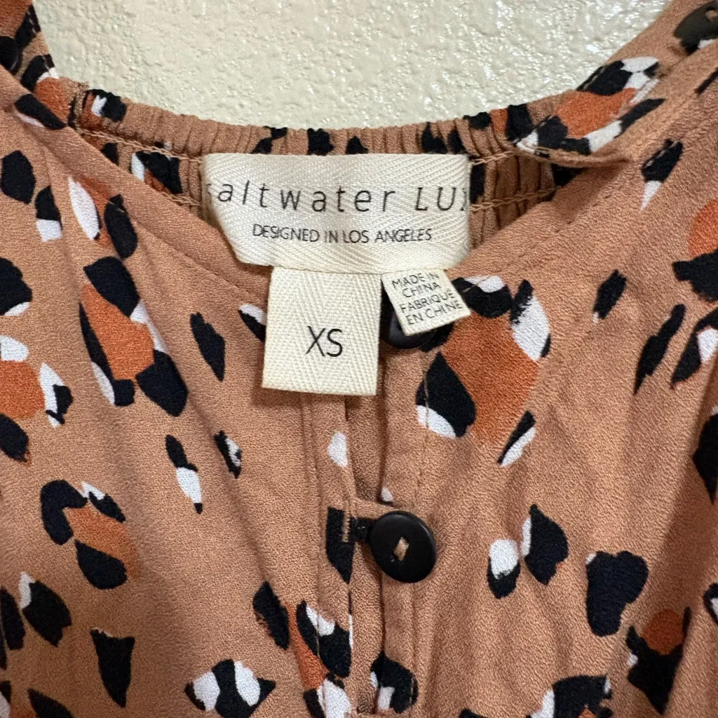 Saltwater LUXE Animal Print Maxi Dress - Brown and Black - Image 5