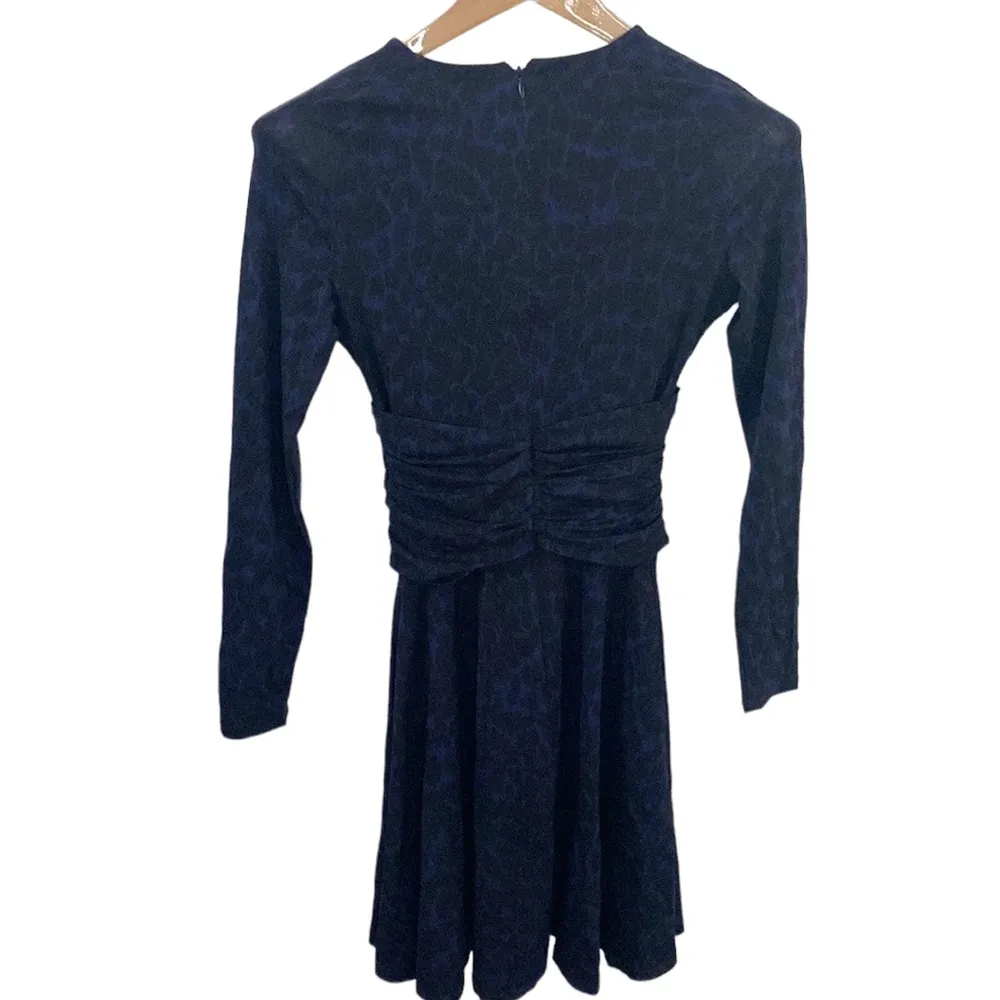 Whistles Celestine Animal Print Jersey Twist at Waist Dress size 4 Black - Image 4