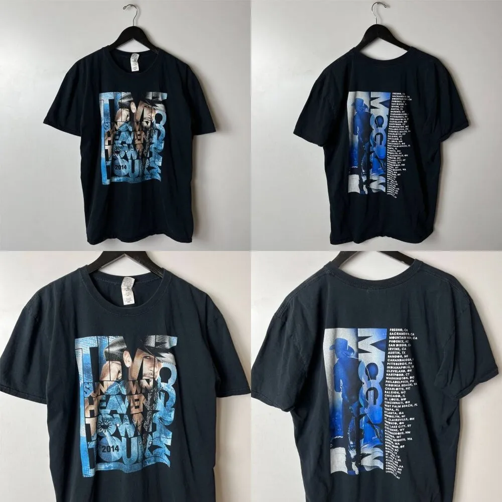 Tim McGraw Sundown Heaven Town XL 2014 Tour Tee Unisex Fit Black - Image 14