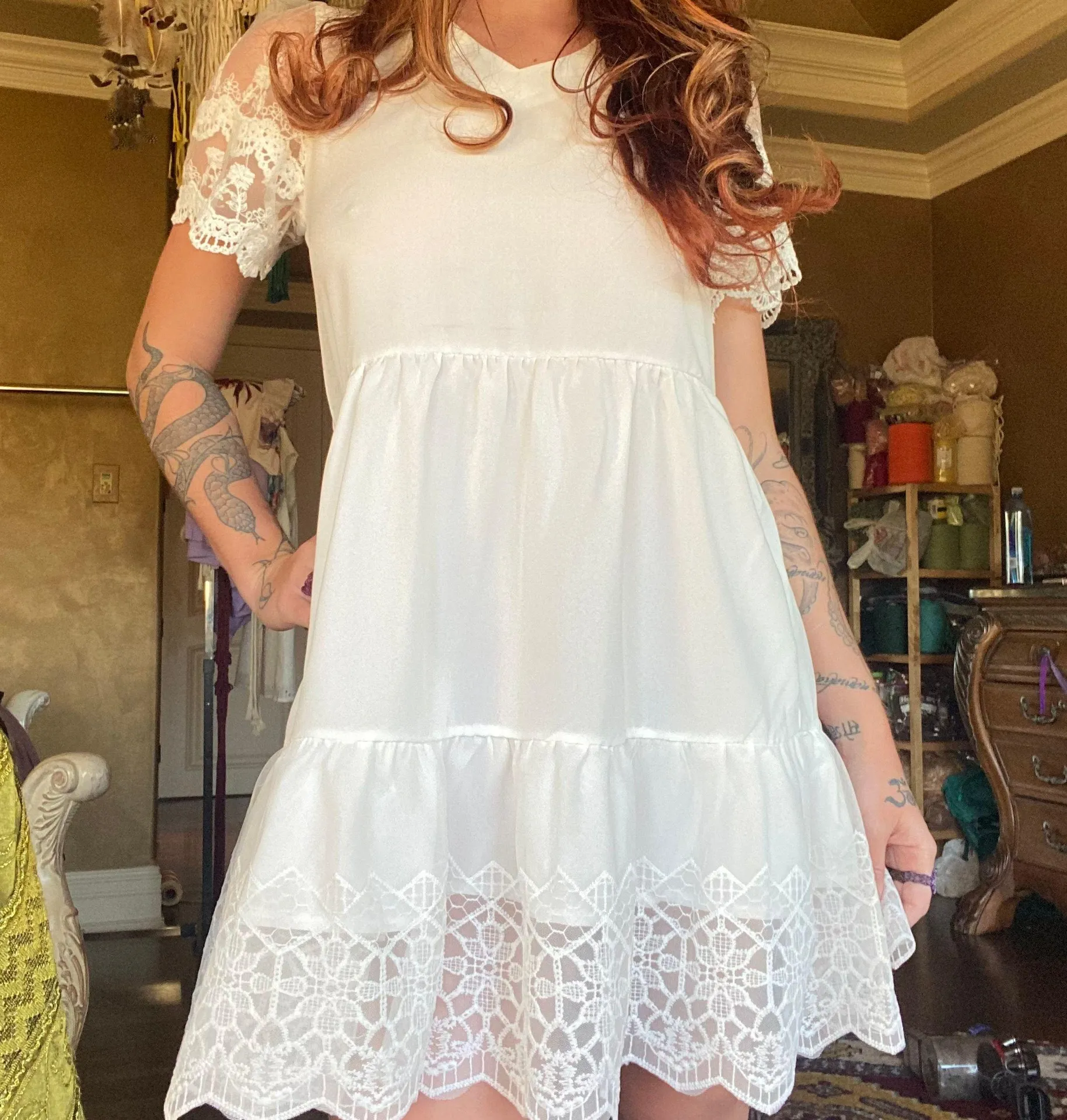 Lace Lolita Mini Dress Unique Small - Image 3