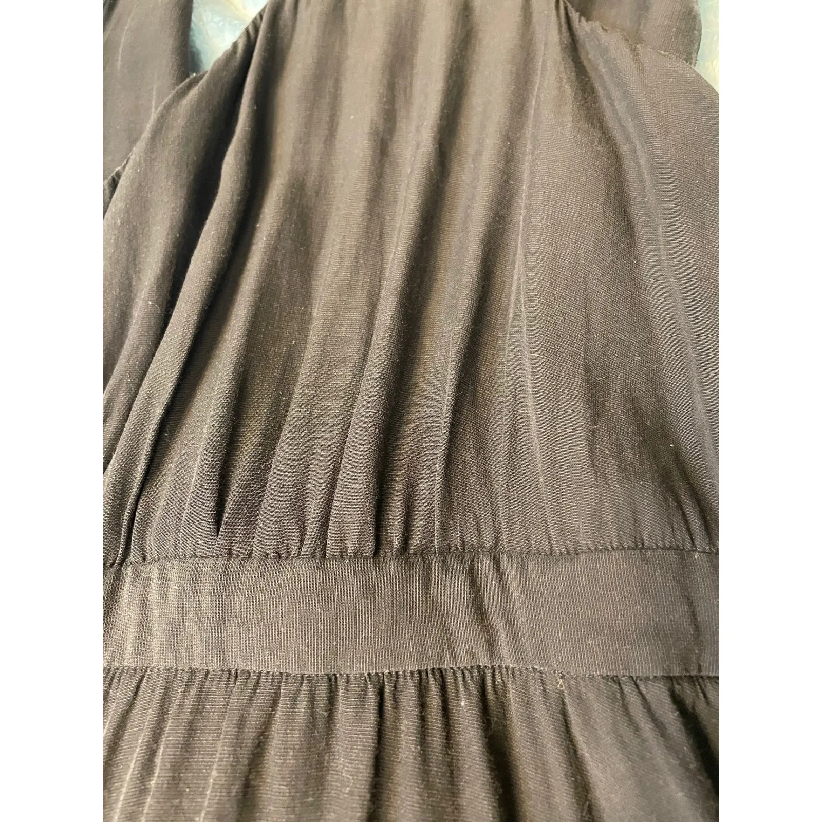 Other Stories Paris Atelier Black Gathered Waist Maxi Dress Size US 2 EUR 34 - Image 3