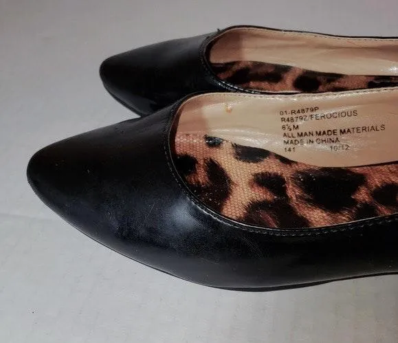 Rialto Sling Back Pointed Toe Flat Sandal 6.5 Blk - Image 3