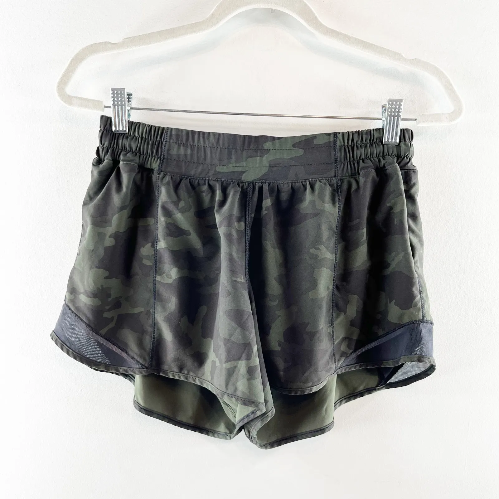 Lululemon Hotty Hot Short II Long 4" Incognito Camo Multi Gator Green Black 10 - Image 4