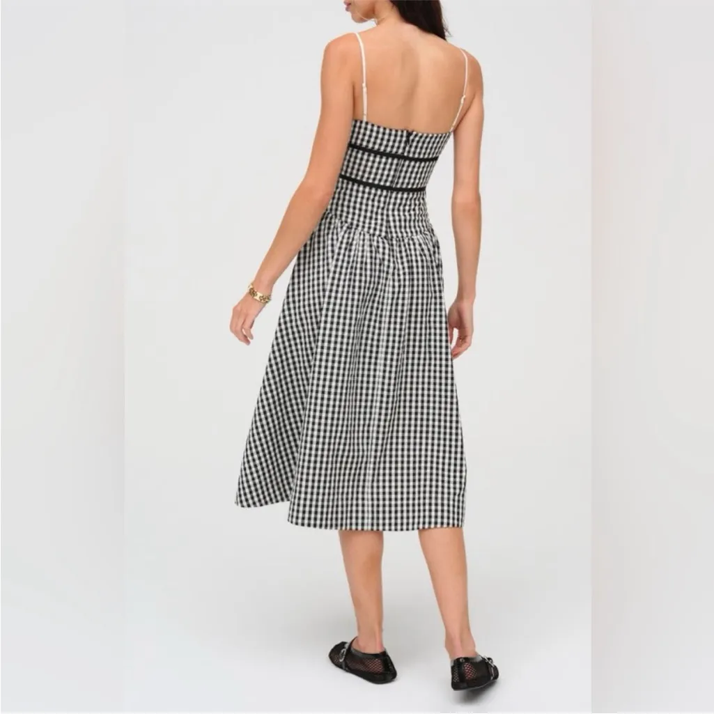 For Love And Lemons Monochrome Gingham‎ Dress size large - Image 2