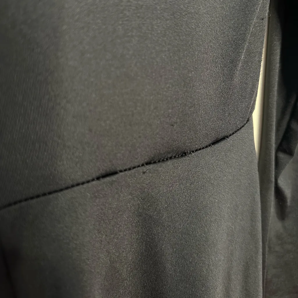 Xhilaration Criss Cross Long Sleeve Skater Mini Dress in Black Size Small - Image 10