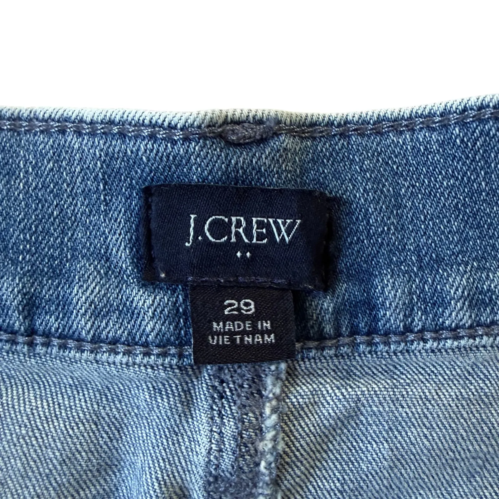 J. Crew Utility Denim High Rise Shorts Blue Size 29 - Image 3