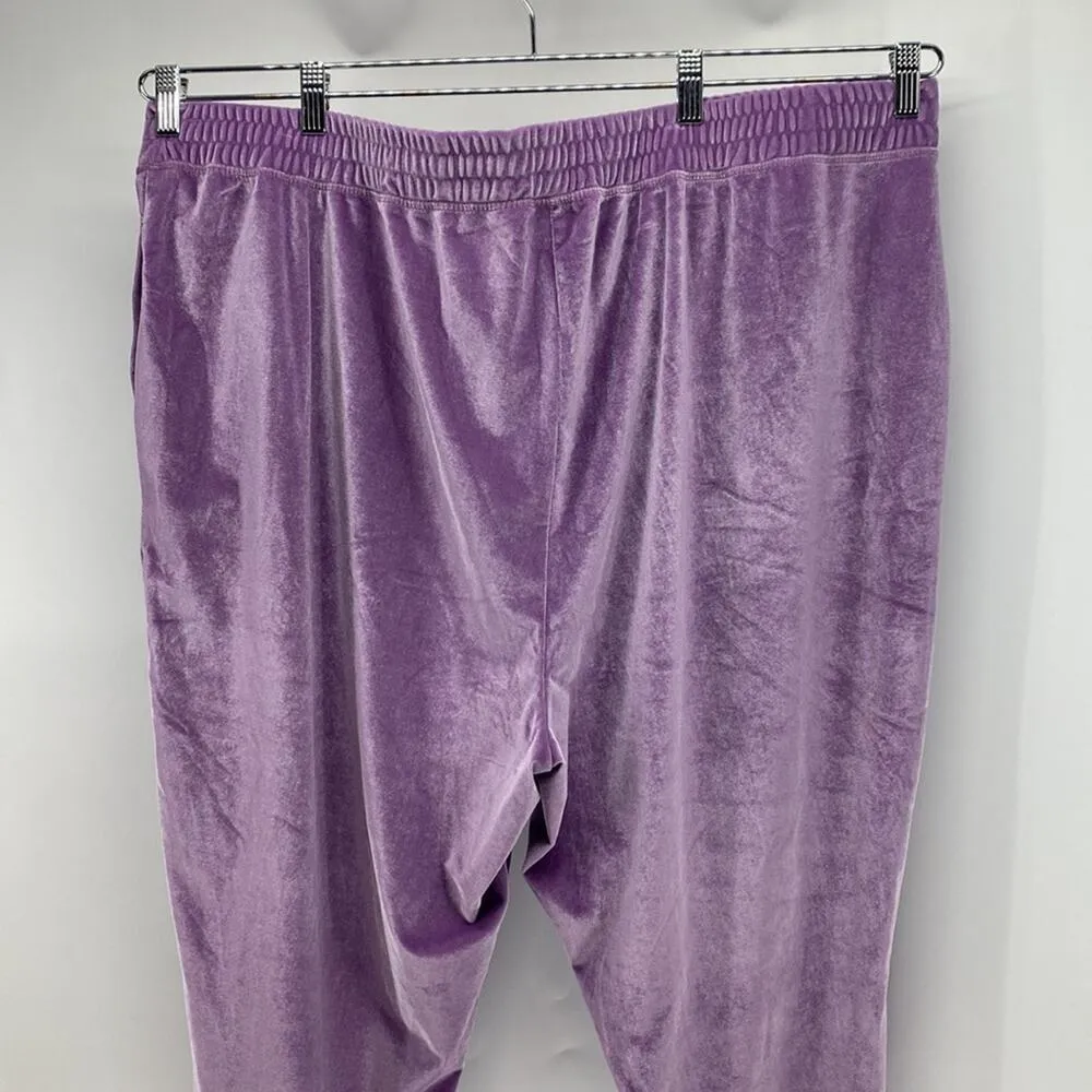 Fabletics Lavender Purple Velvet Ankle Jogger Pants athleisure comfy casual  4XL - Image 6