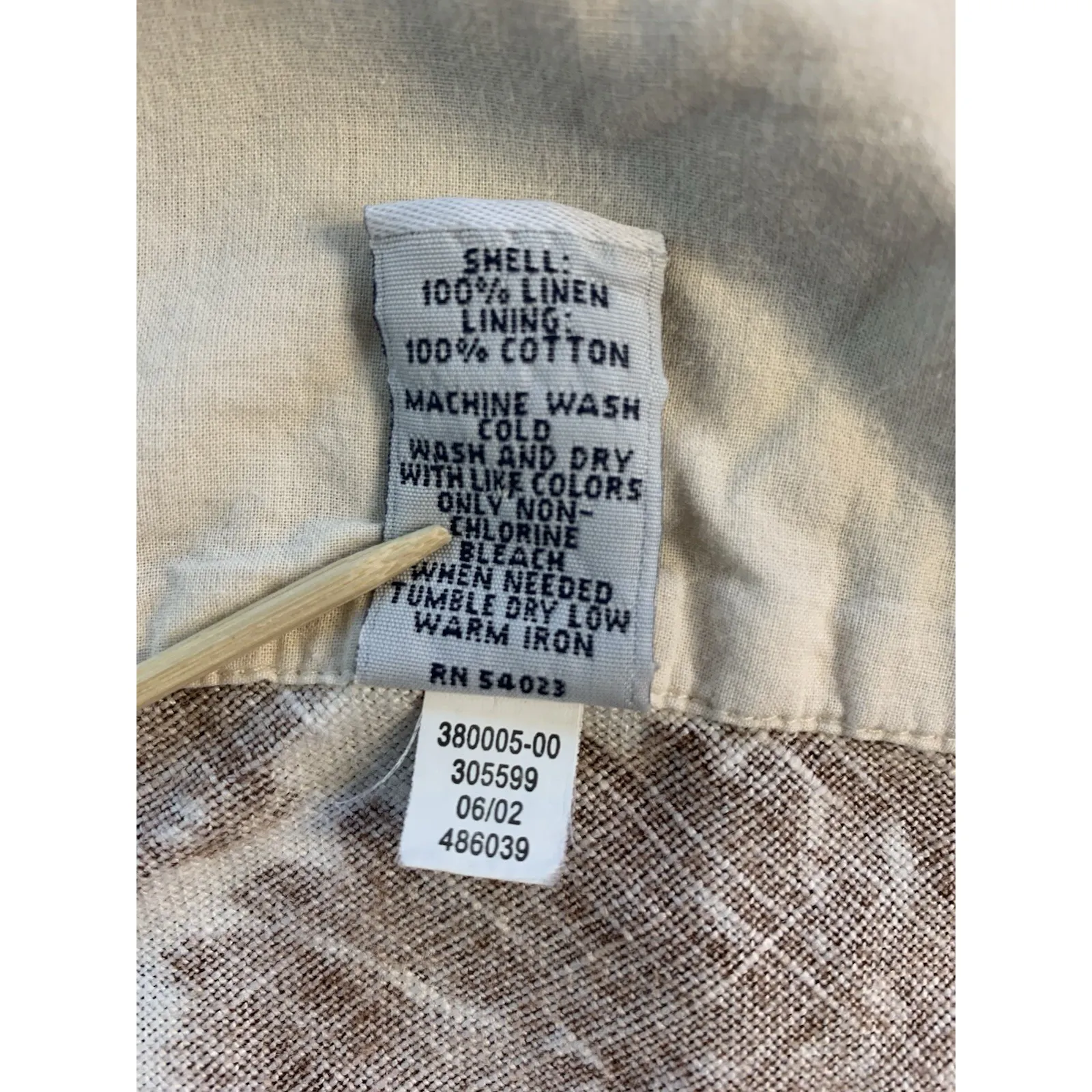 Vtg Gap‎ Linen Skirt Womens 12 Brown Ruffle Coastal Floral Preppy Office Midi - Image 5