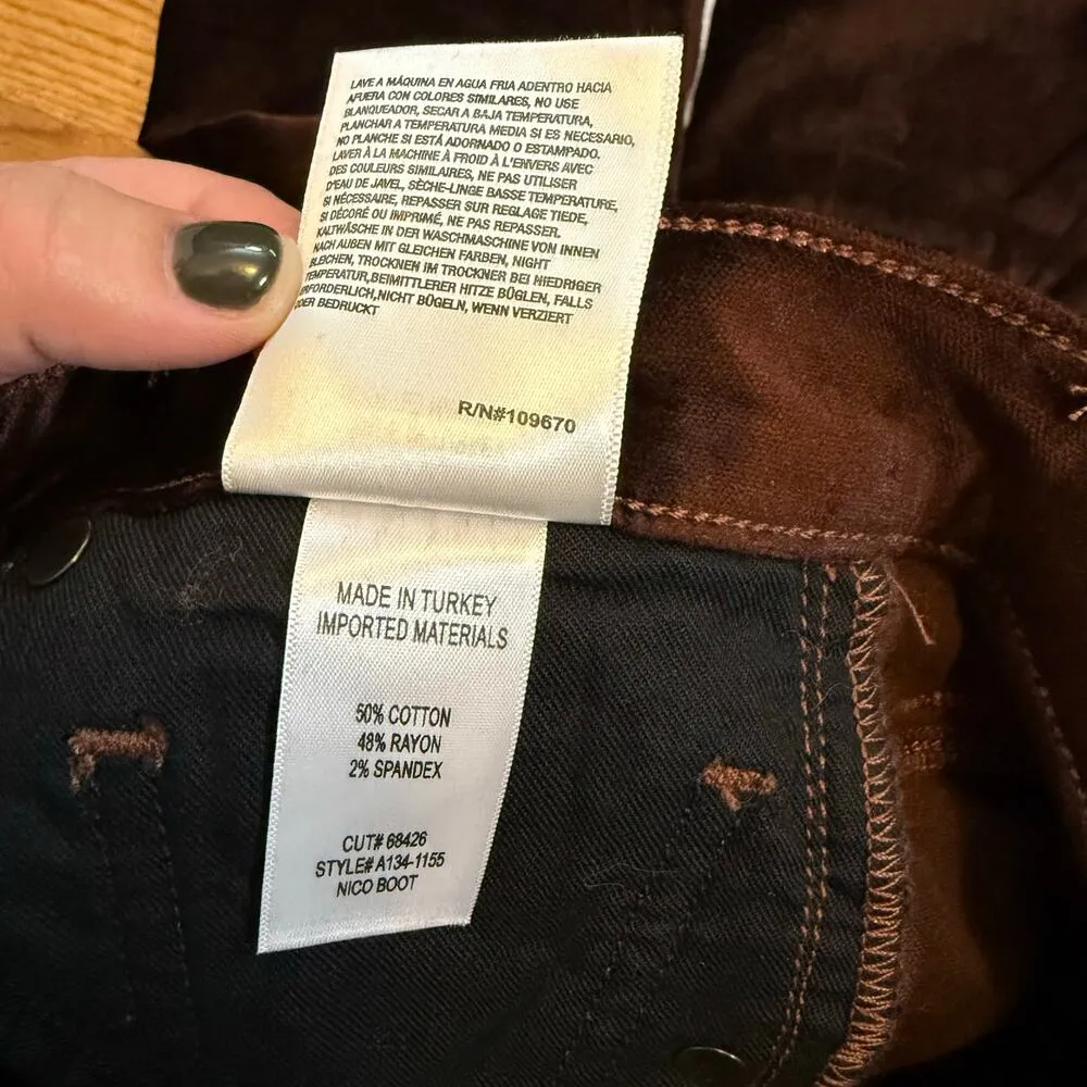 Women’s 24 Brown Nico Velvet Bootcut Trousers Chocolate Milk Pants - Image 8