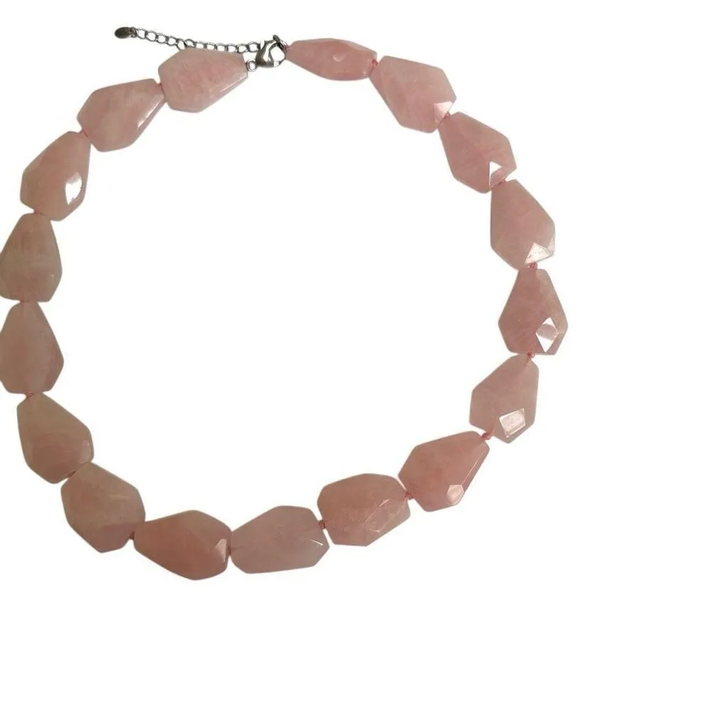 Lucas Lameth rose quartz Sterling silver necklace Pink - Image 8