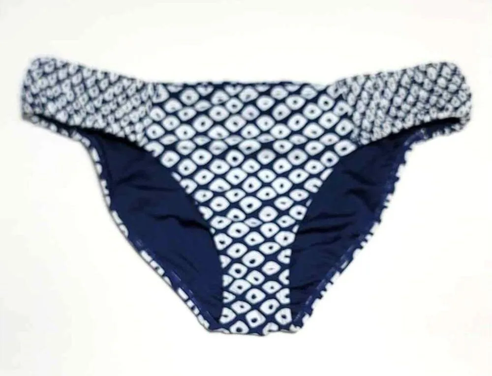 Vineyard Vines Stingray Smocked Bikini Swim Bottom Deep Bay Blue V2 Small - Image 2