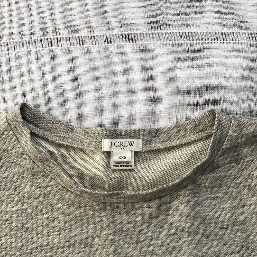 J. Crew Factory sweatshirt chambray skirt dress. Gray Size XXS - Image 5