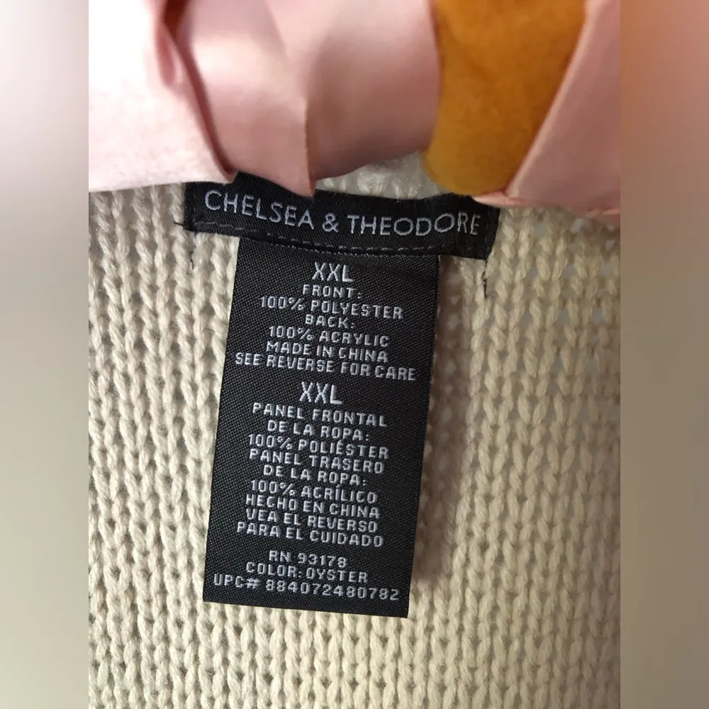 Chelsea & Theodore Faux Fur Faux Suede Drape Sweater Vest Sleeveless size XXL - Image 5