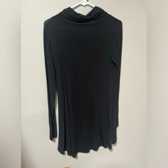 Black Long Sleeve Cowl Neck Tunic - Image 2