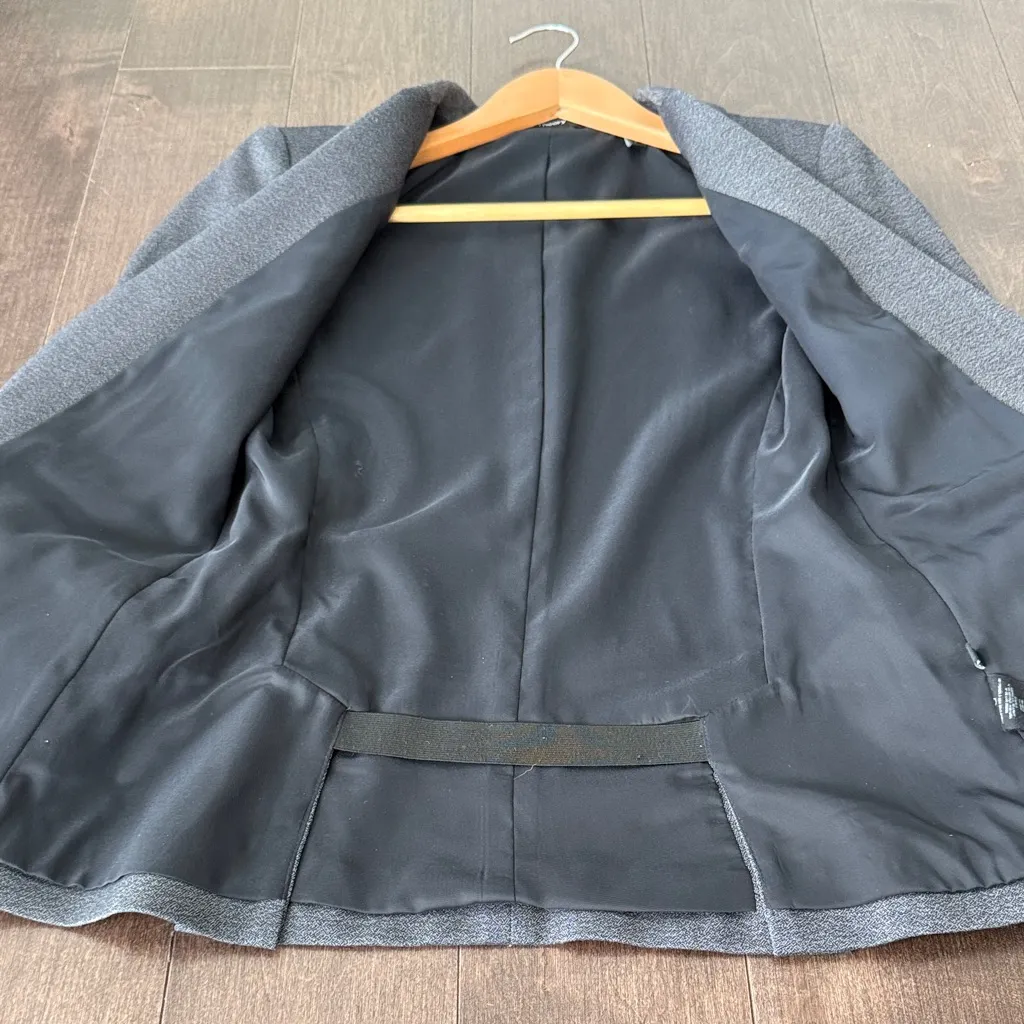 Theory Gabriele Adjunct Charcoal Blazer Size 00 - Image 6