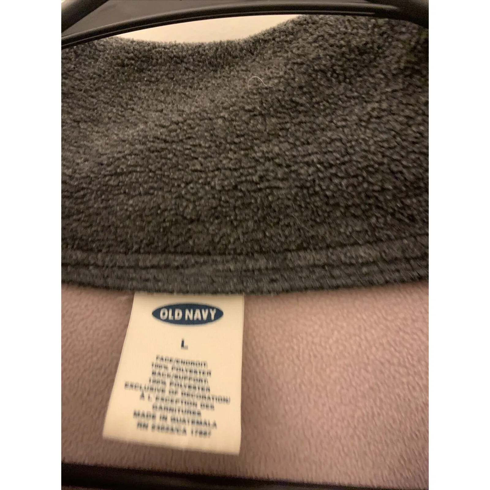 Old Navy Women’s Size Large Full Zip Fleece Jacket Gray - Image 3