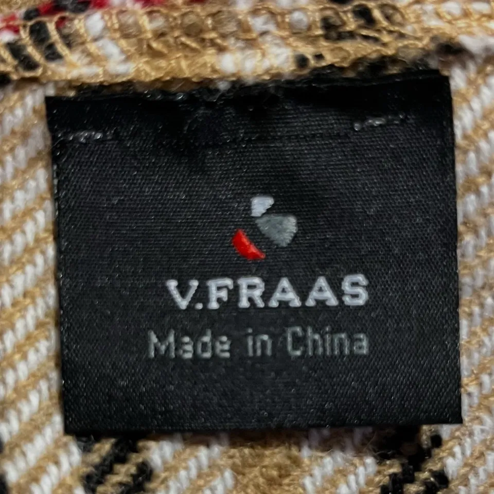 V. FRAAS plaid shawl ruana poncho wrap one size fall warm tones cozy winter - Image 4