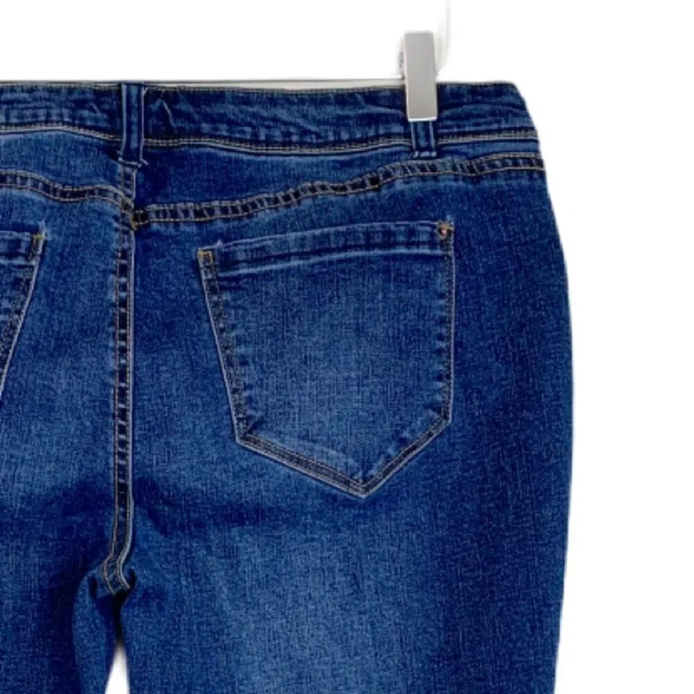 For the Republic Jeans Blue Skinny Ankle Mid Rise Medium Blue Women's Size 14/31 - Image 8