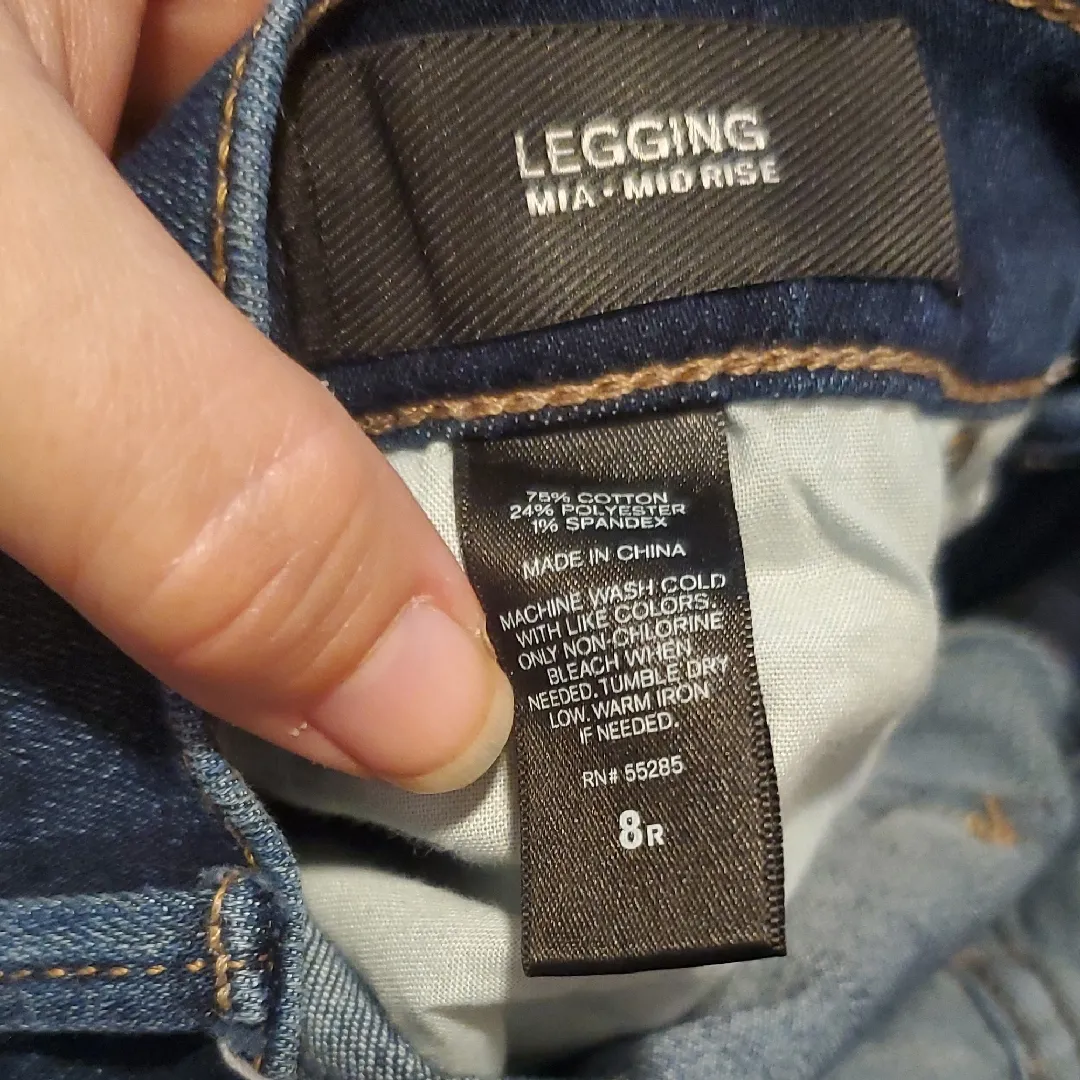 Express Indigo Denim Jeggings - Image 3