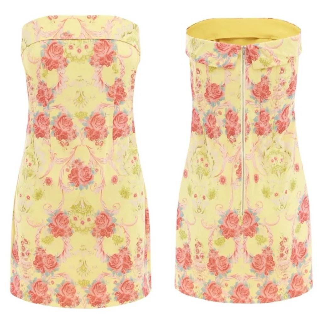 With Jean  Chloe Corset Strapless Mini Dress Prudence Floral - Image 5