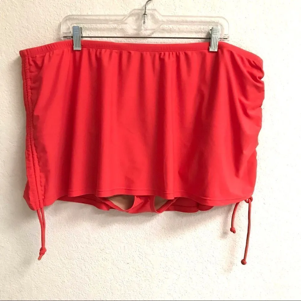 Swim-by Cacique burnt orange ruched swim skort 22 - Image 2