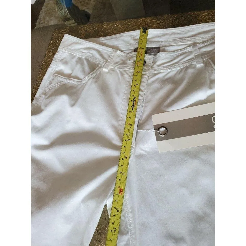 Solo Hoda White Women's Cotton Dress Staight Leg Casual Pant Size 8 - Image 8