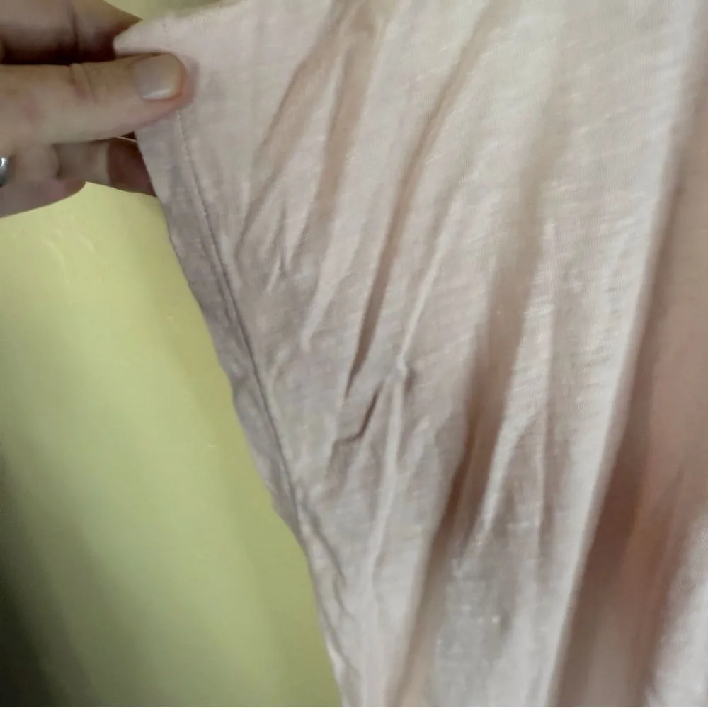 Eileen Fisher XL Organic Cotton Basic Cap Sleeve T-Shirt‎ Light Pink Classic - Image 4