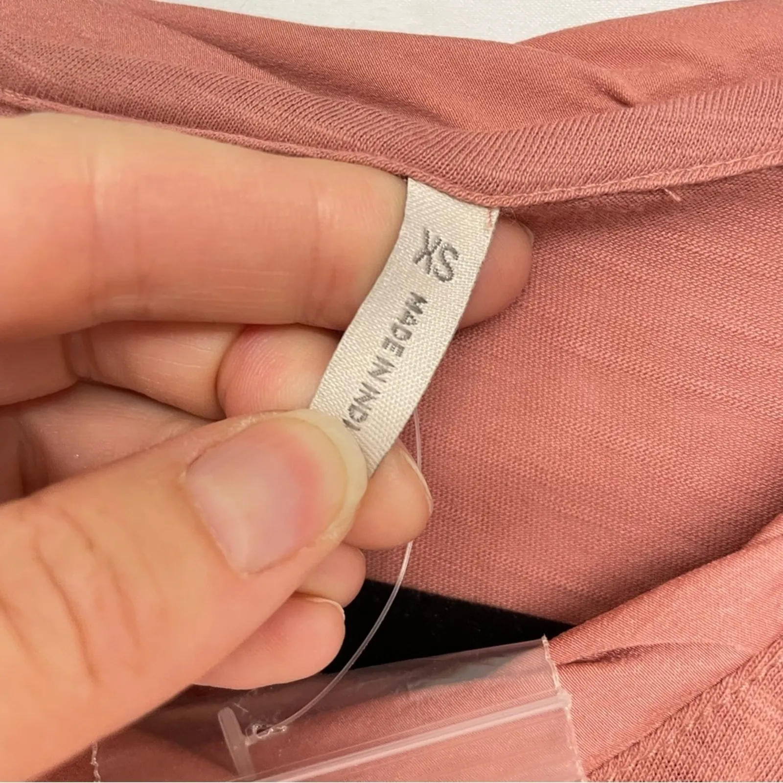 Logo Lori Goldstein Pink Sequin Peplum Tunic Long Sleeve Blouse XS - Image 6