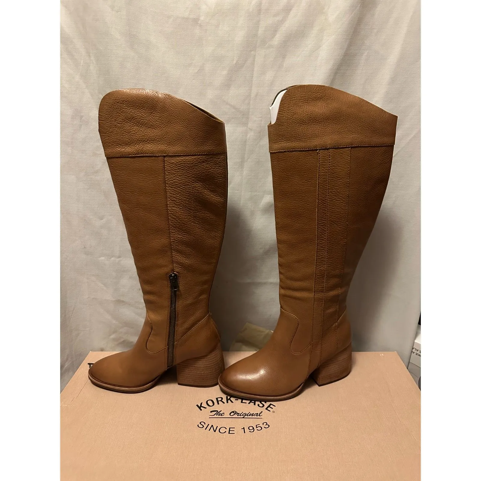 NIB Kork Ease Woman's Avril Leather High Boots Brown Size 7M - Image 6