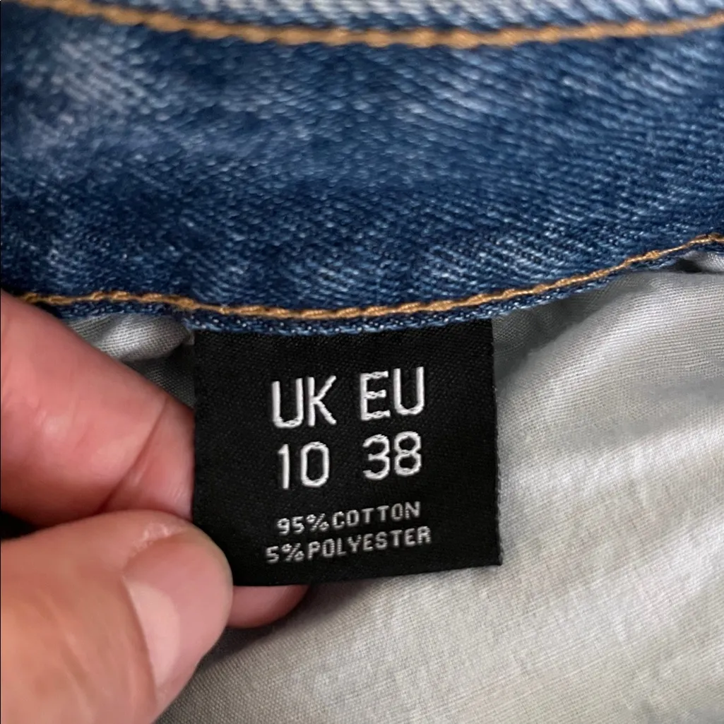 Dolls Kill Momokrom MID blue Wide Leg Split Hem Jeans - Image 5