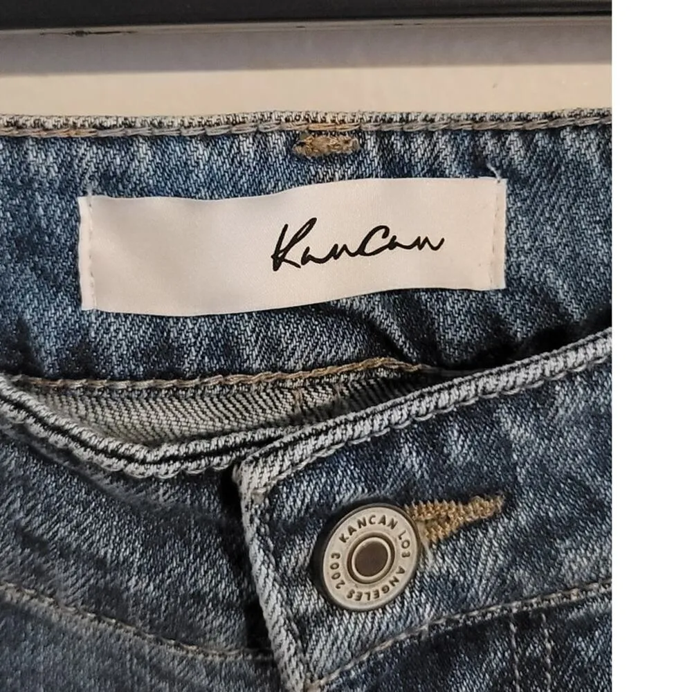 KanCan Distressed Straight Leg Ankle Jeans Blue 27 NEW - Image 3