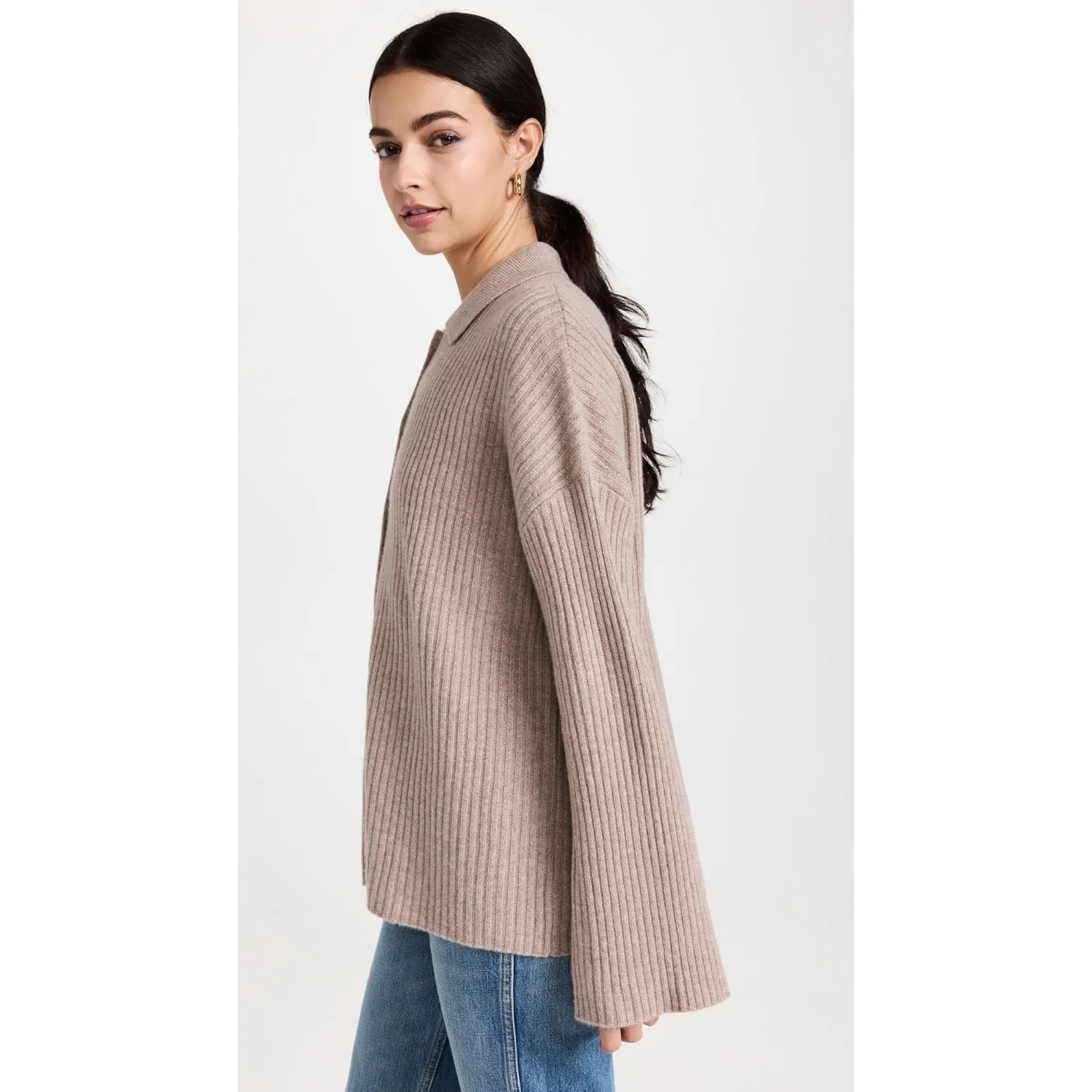 Reformation Fantino Cashmere Collared Cardigan - Image 3