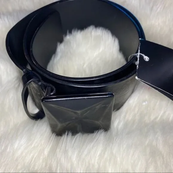 Emporio Armani‎ Roman Stud Buckle Leather Wide Belt Size 30 NWT - Image 5