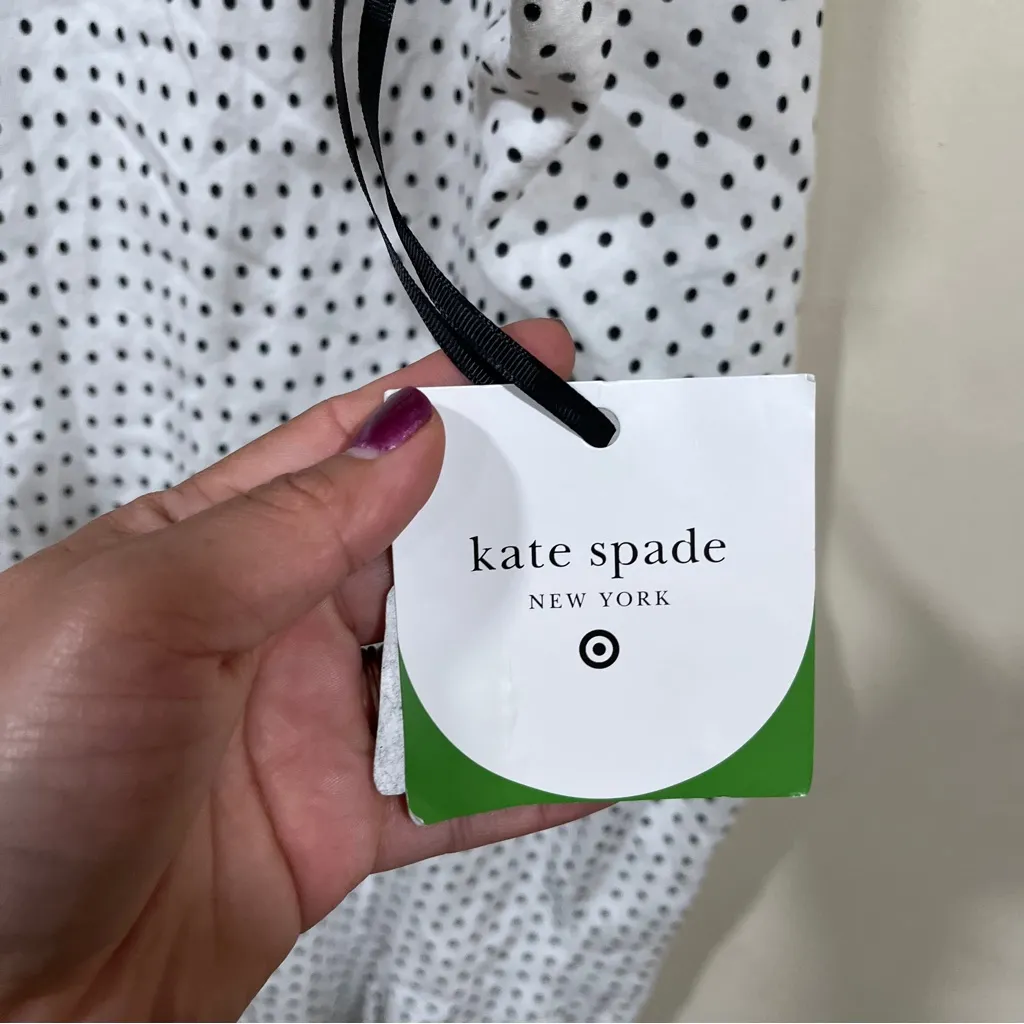 NWT Kate Spade NY x Target PolkaDot Linen Blend Fit & Flare Midi Skirt Women 2X - Image 4