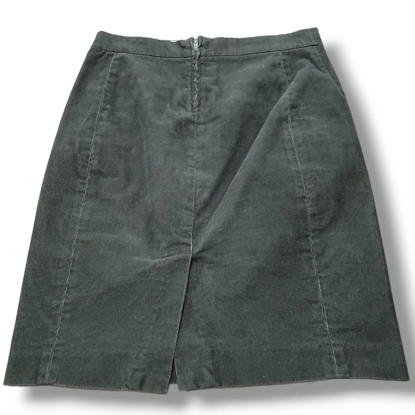 Skirt Size 4 W30in Waist Womens Corduroy Skirt Pencil Skirt Stretch Brown - Image 3