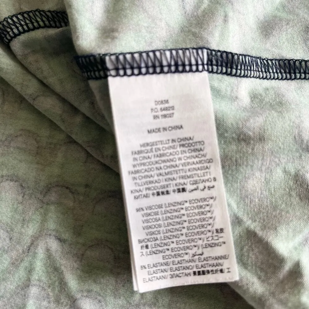 Boden Thea Long Sleeve Midi Dress Veridian Green Geo Charm Print Size 2R - Image 6