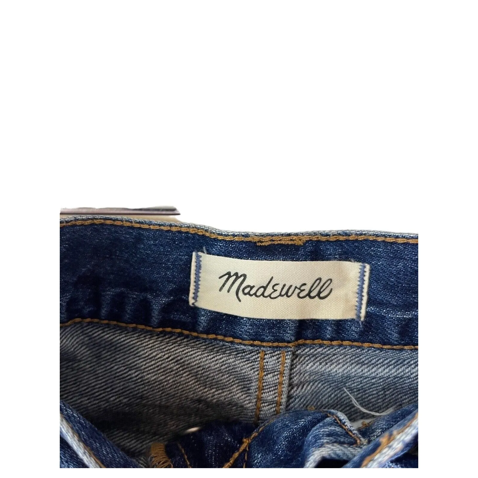 Madewell Blue Rigid Denim Mini Skirt  24 A-Line Jean Women’s Western Rodeo - Image 5