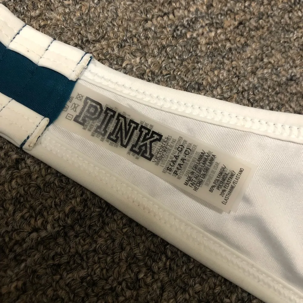 Victoria’s Secret PINK Neon Color Block Strapless Bandeau Bikini Size Small - Image 5