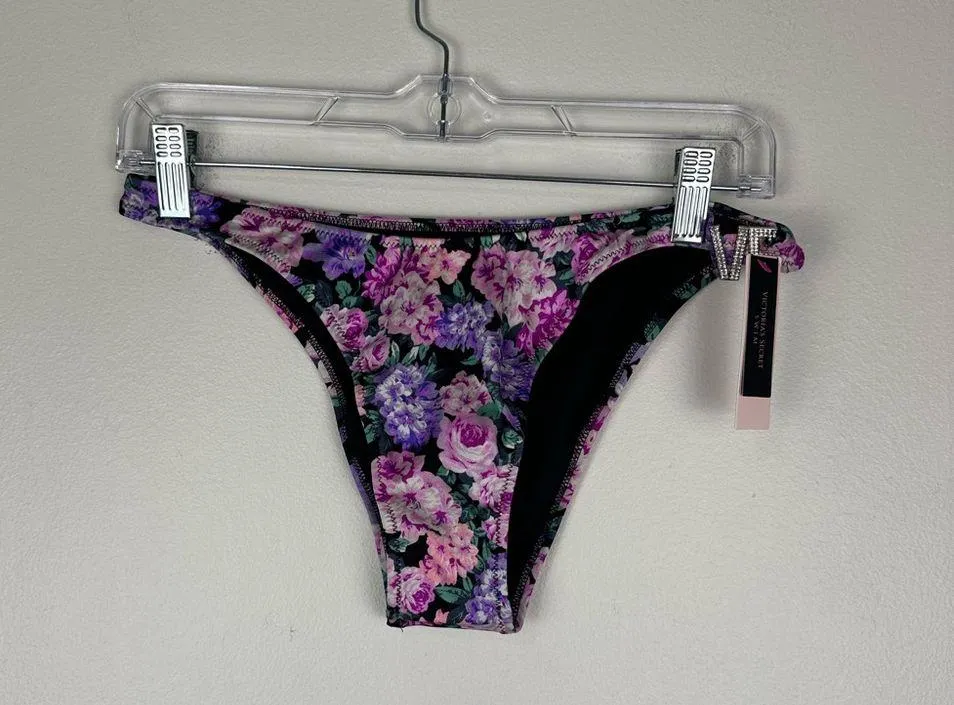 Victoria's Secret Vintage Floral Bikini Set Studded Top And Bottom Swim Sz M-L - Image 6
