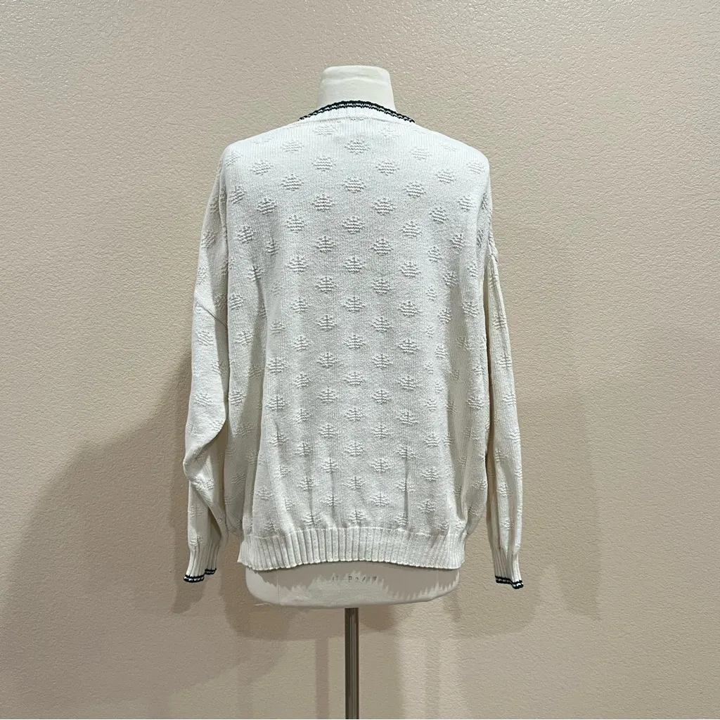 Vintage Gander Mountain Embroidered Birds Ivory Sweater Size Large - Image 6