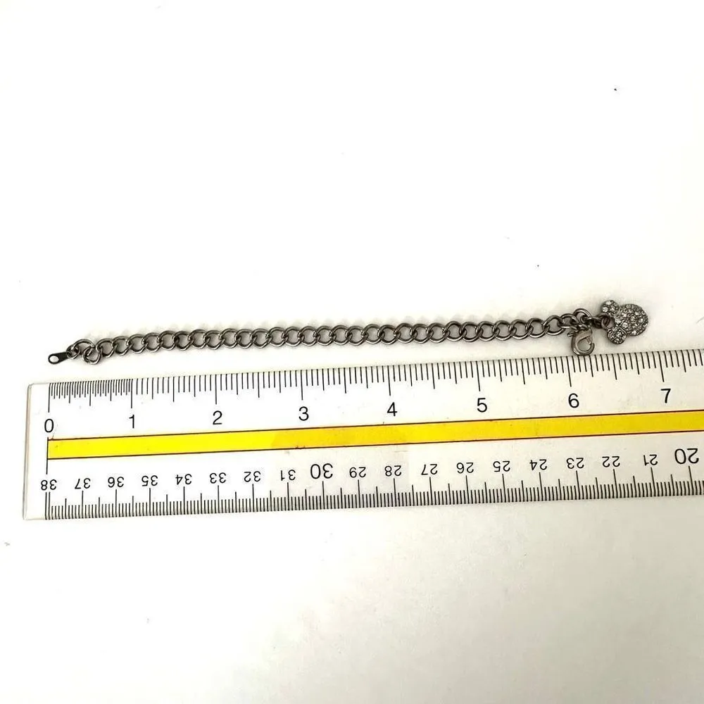Disney silver tone mickey single charm bracelet - Image 6