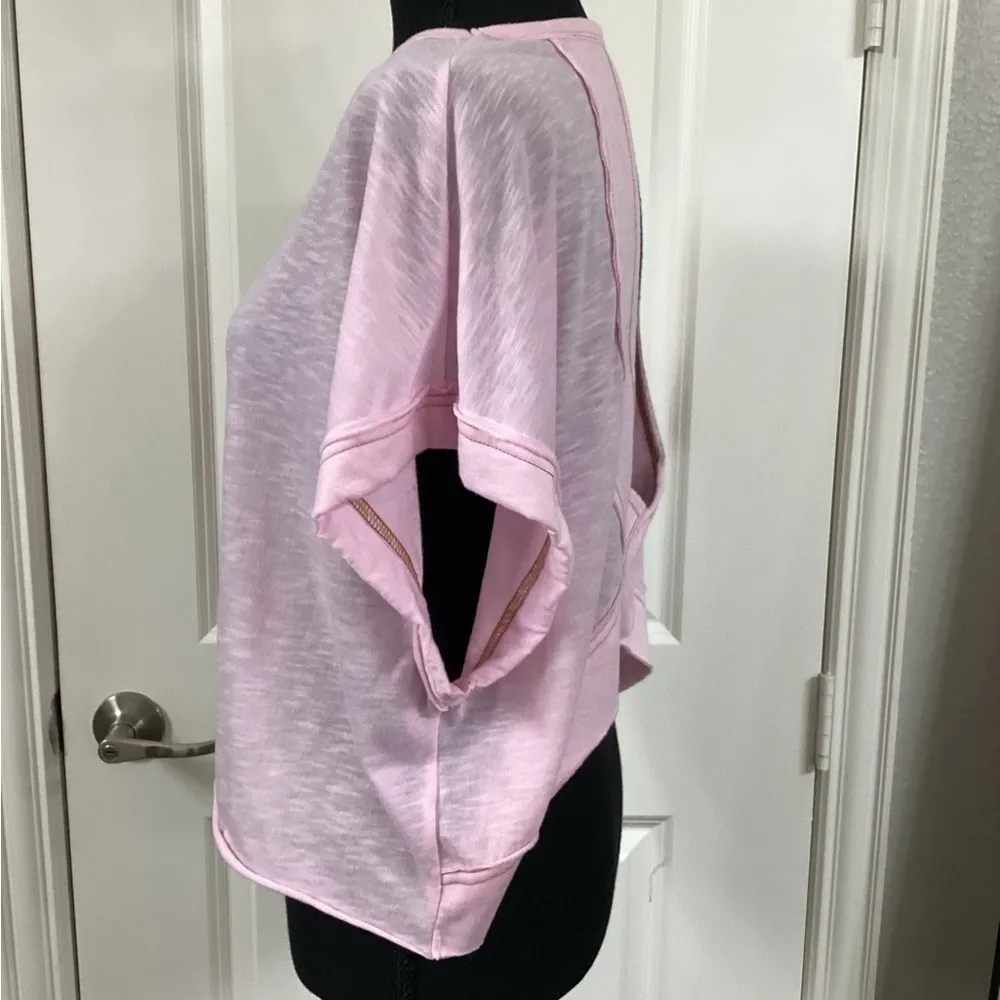 SHEIN Pink Dolman Sleeve Relaxed Tee - Image 2