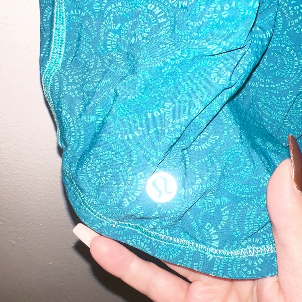 Lululemon Fast Lane Singlet "Foli Manifesto Bali Breeze Tofino Teal" tank - Image 7