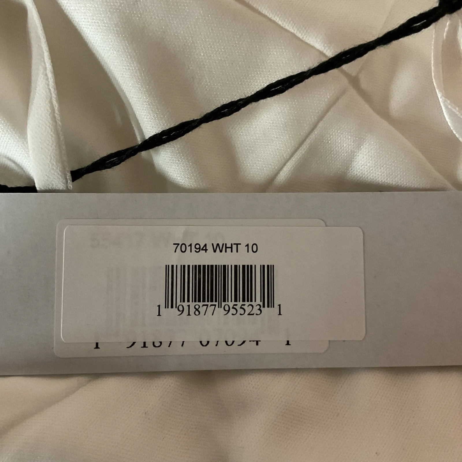 Mac Duggal V-Neck Spaghetti Strap A-Line Mini Babydoll Dress White Size 10 NWT - Image 10