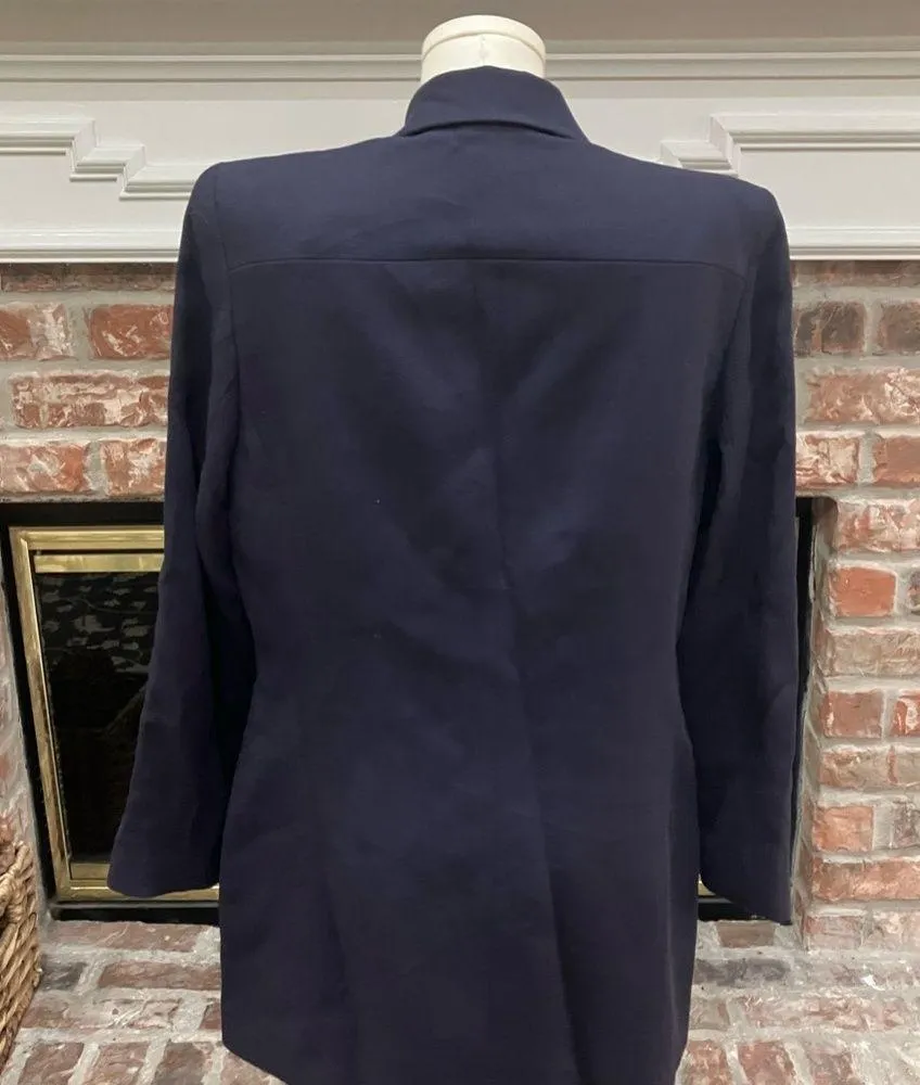 Linda Allard for Ellen Tracy 100% wool plum lightweight peacoat / 10 / NWOT - Image 8