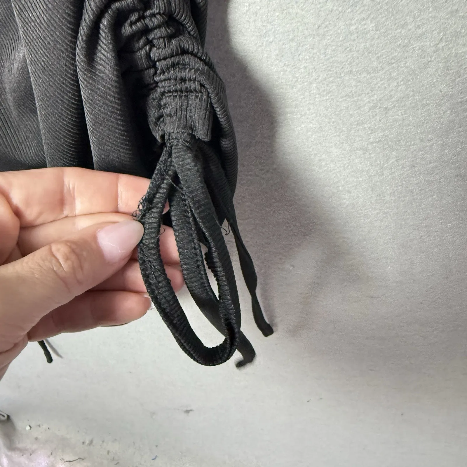 Romwe Black Dress Sleeveless Adjustable String Ruched Sides Size M - Image 4