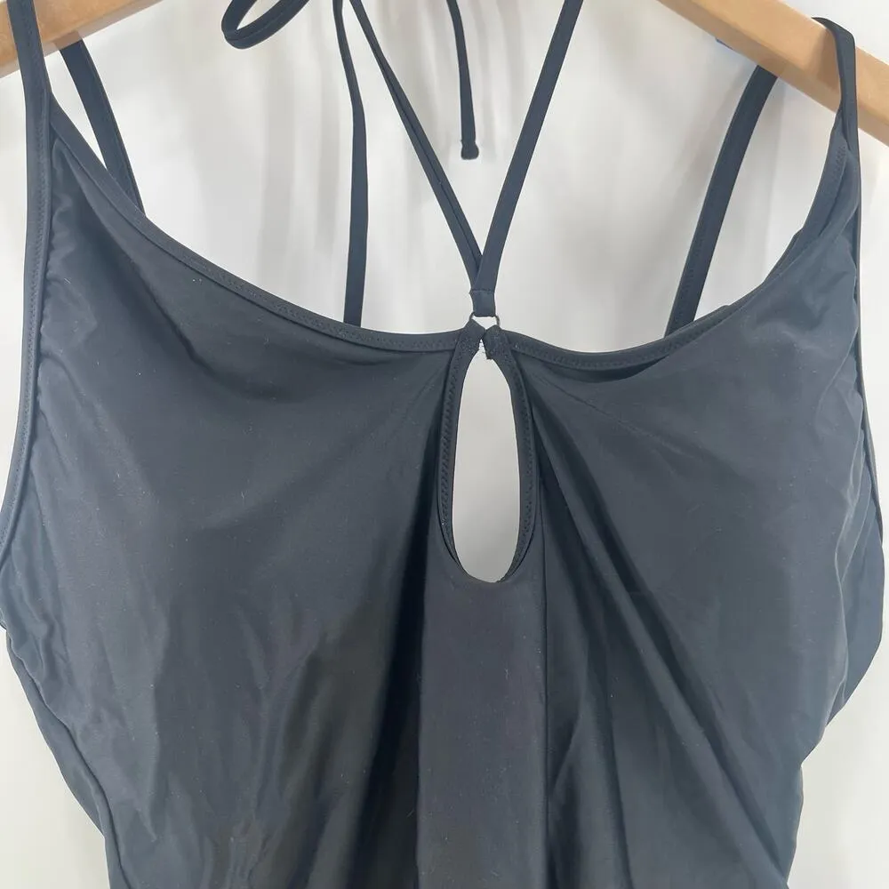 AERIE By American Eagle Swimsuit One Piece Size XXL NWT Black Keyhole Halter - Image 8