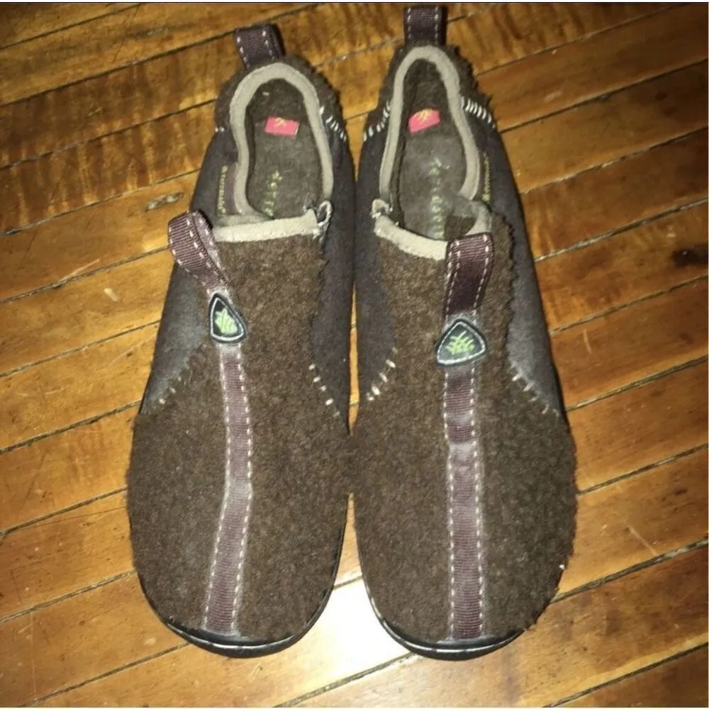 Terra warm brown textured fuzzy slipper slip on shoes Brown Size 7 - Image 5