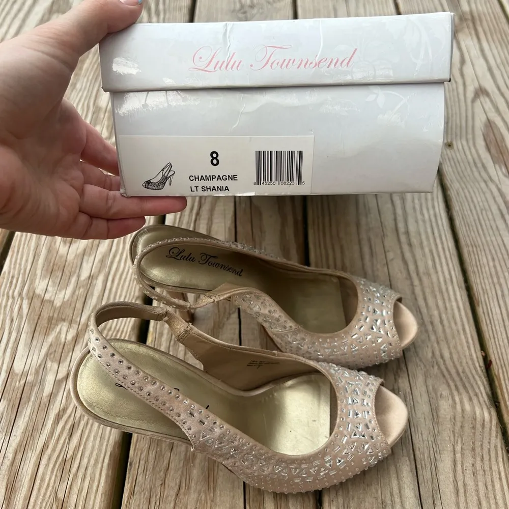 lulu townsend | size 8 | Champagne LT Shania Heels - Image 6
